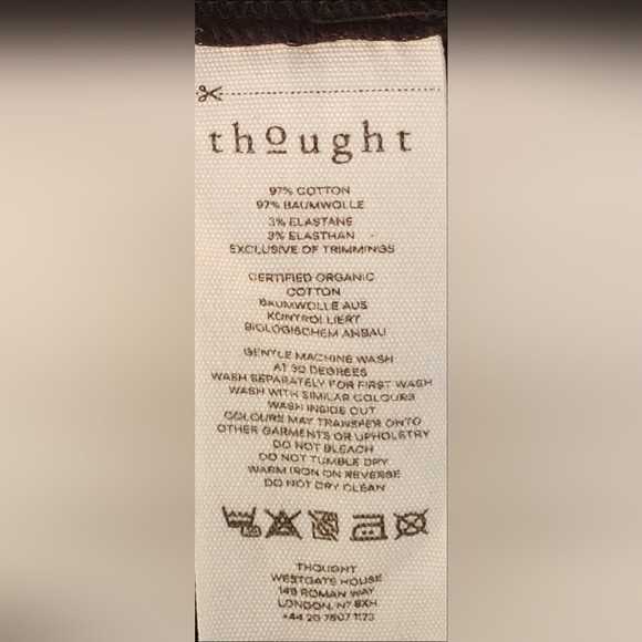 Thought Clothing Essential Organic Cotton Dungarees/Overalls - Picture 7 of 8